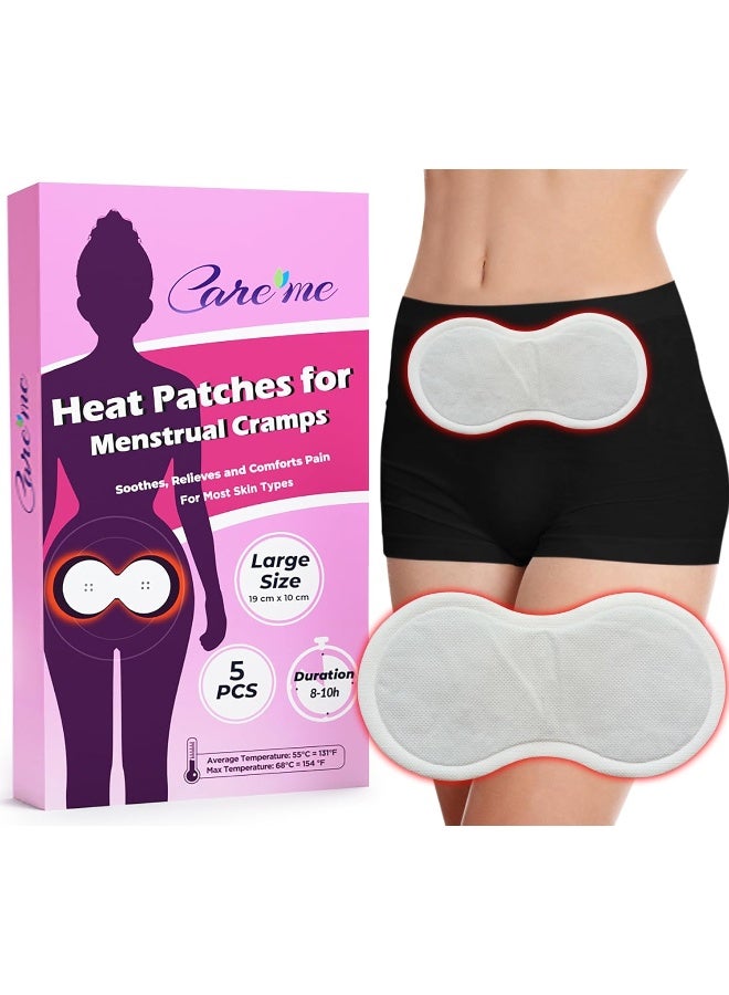 Care me Menstrual Heating Pads for Period Pain PMS Relief - Adhesive Heat Therapy Patches (3 Packs) for Menstrual Cramps | Back Pain - Image 1